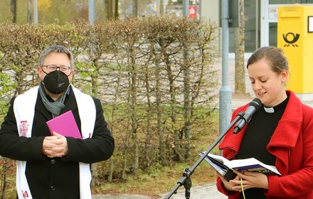 Corona-Gottesdienst im Seniorenzentrum Riedäcker