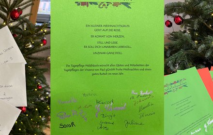 Weihnachtsgrüße aus der Tagespflege Waldhäusle